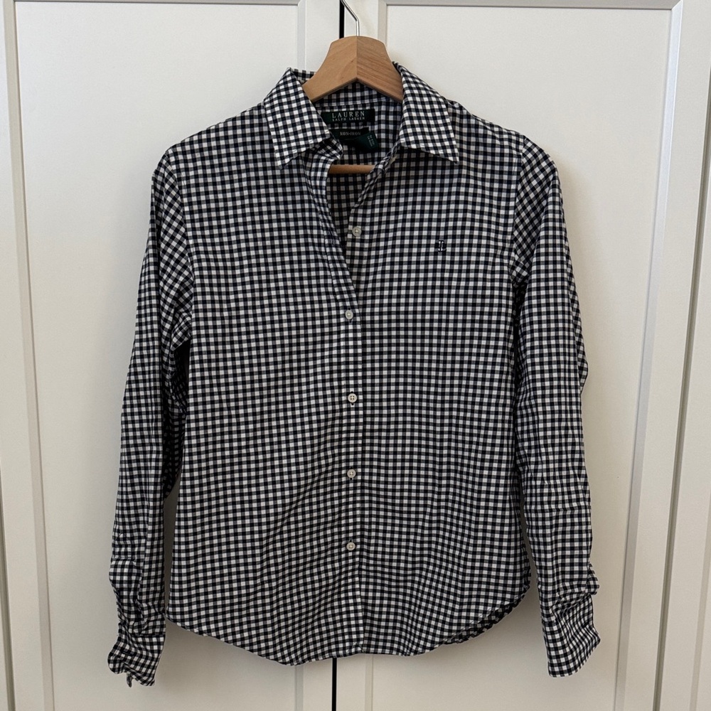 Ralph Lauren Black and White Gingham Shirt